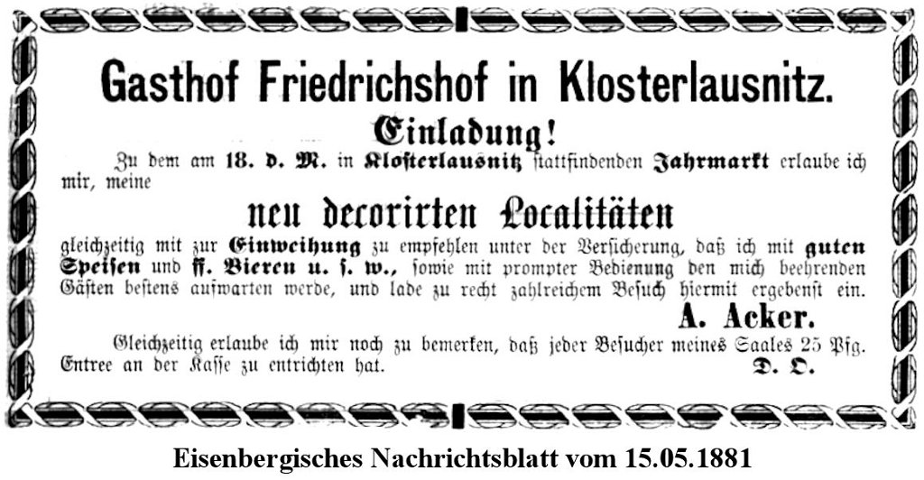 1881-05-18 Kl Eroeffnung Friedrichshof